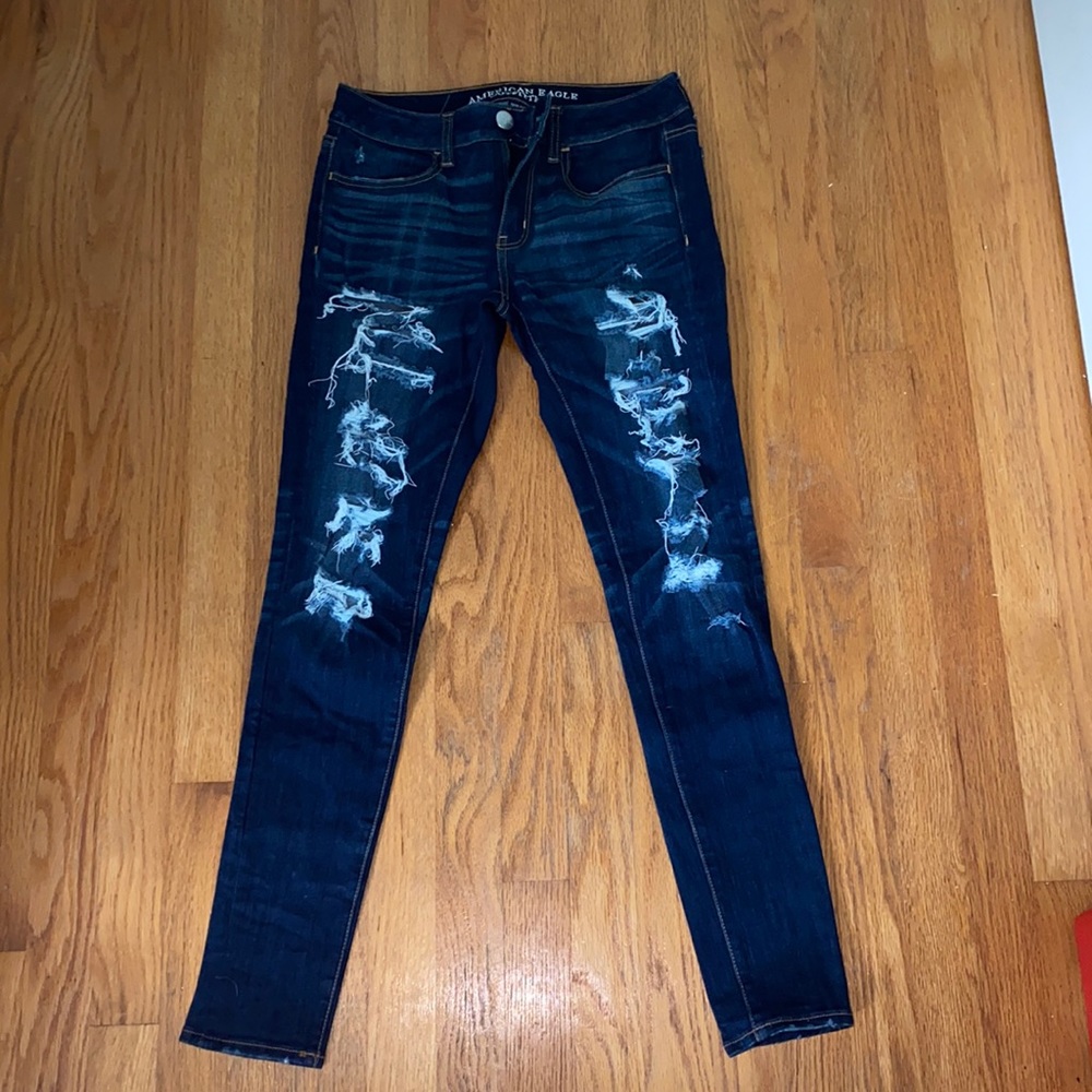 American eagle jeggings ripped
